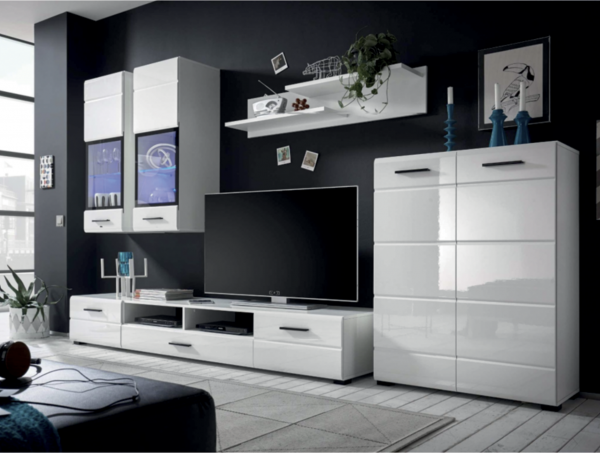 Arctic - Furniture set, wall unit, TV stand with LED.
